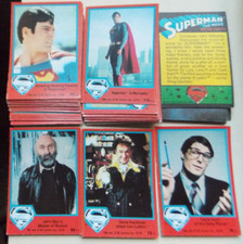 SUPERMAN THE MOVIE TOPPS VINTAGE GUM CARDS UK ISSUE 1978 x 44 (RED BORDERS)