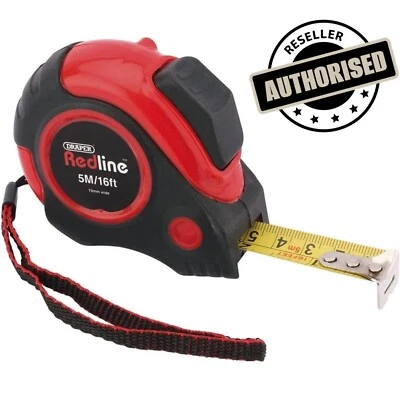 Draper Redline 69495 Rust-Proof Holding Claw Steel Measurement Tape - 5m