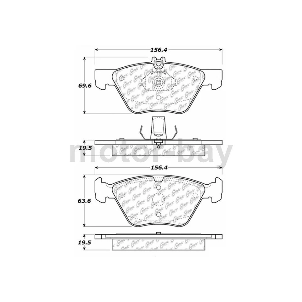Pastillas freno delanteras traseras mercedes-benz e320 2002 2001 2000 1999 1998 1997 1996 Foto 4 de 4