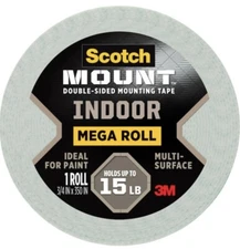 Scott Mount Indoor Mega Roll Double Sided Mounting Tape