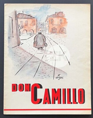 DON CAMILLO G. GUARESCHI Fernandel J. DUVIVIER D. Cervi plaque pub. 1952