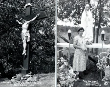 LOT C1950 Necedah WI Crucifix Bluff Peace Shrine Van Hoof Queen Holy Rosary RPPC