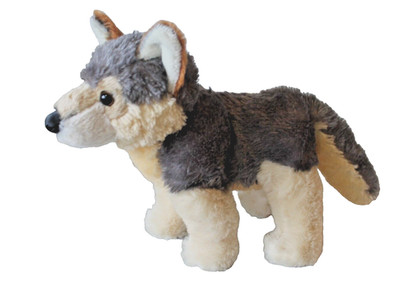 Aurora World Gray Wolf Husky Dog Plush Stuffed Animal 12  Clean