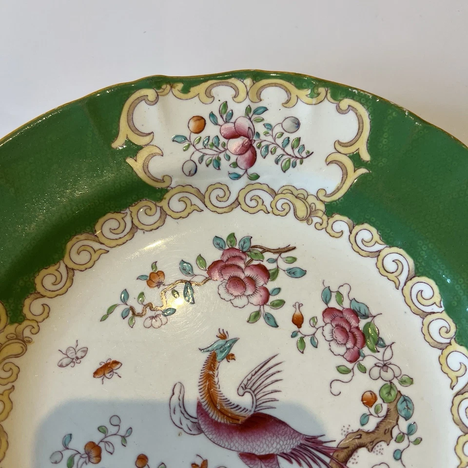 Antique Minton Cockatrice 26cm Dinner Plate England 19th Century Bone China - Image 2 of 4