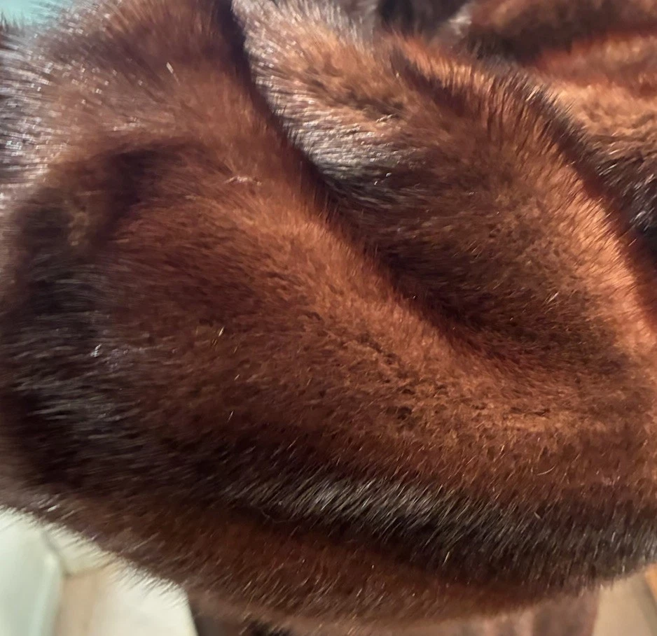 Full-Length Dark Brown Saga Mink Fur Coat - Image 4 of 4