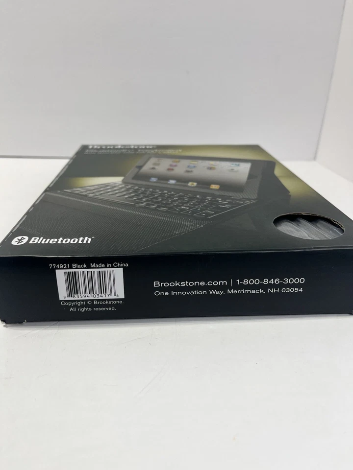 Brookstone Bluetooth Keyboard w/Portfolio Case for Apple iPad 2, Black - NEW - Image 3 of 3