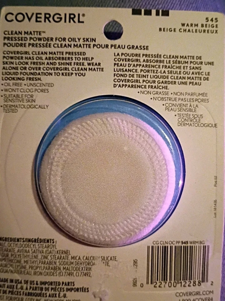 CoverGirl Clean Matte Pressed Powder Warm Beige 545 SEALED - Image 2 of 2