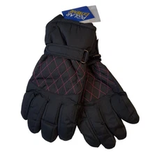 Polar Extreme 3M Thinsulate Insulated Ski/Snow Gloves Mittens Black Quilted NWT