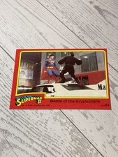 Superman II 1980 Movie Trading Card #63 Battle of the Kryptonians DC Vintage