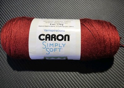 Caron Simply Soft Yarn, Gauge 4 Medium Worsted, - 6 oz - Autumn Red Color