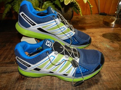 GUC Salomon X-Scream City Trail Shoes Men s Size 9.5 Boa Cable Green/Blue 361922