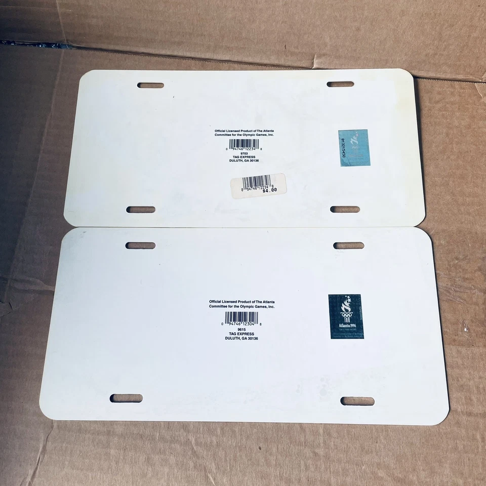 Placas de licencia de relevo de antorcha y Juegos Olímpicos de Atlanta, Georgia 1996 Foto 2 de 2