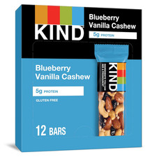 Bars, Blueberry Vanilla  Cashew, Gluten Free, Low Sugar, 1.4Oz, 12 Count