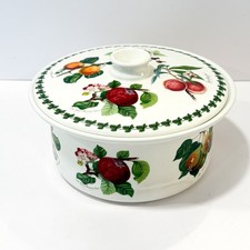 Portmeirion Pomona Covered Casserole Dish 1.5 qt Round 8.5" Apple Apricot READ
