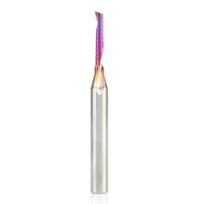 Amana Tool Spektra Coated Solid Carbide CNC Spiral Single O-Flute Router Bit
