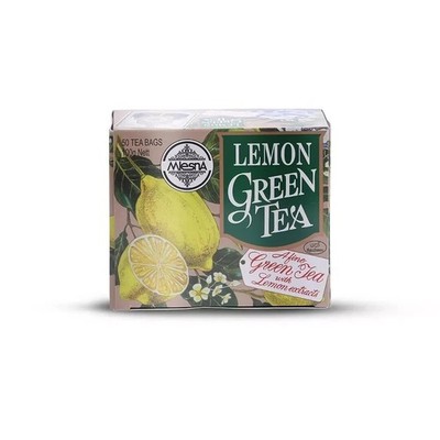 Mlesna Lemon Green Tea | Pure Green Tea (50 x 2g)