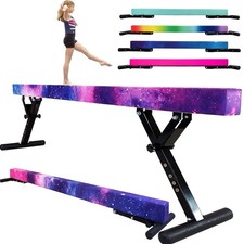 Adjustable balane Beam for Kids - 8FT Gymnastics Beam - high and Low Floor Be...