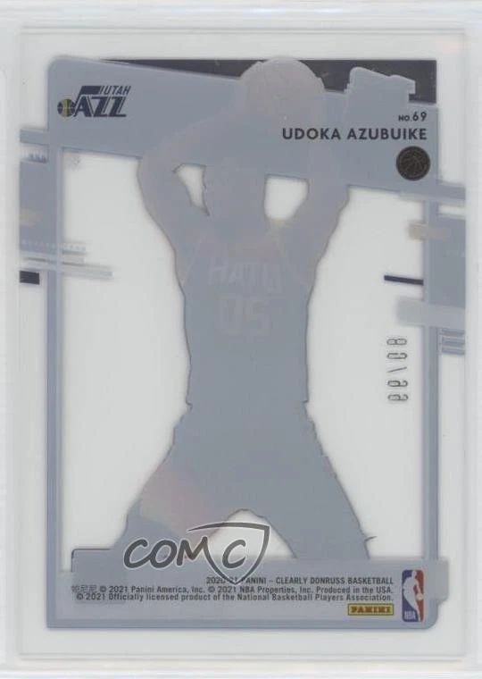 2020-21 Panini Clearly Donruss Rated Blue /99 Udoka Azubuike #69 Rookie RC - Image 2 of 2