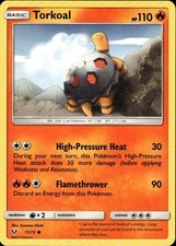 Torkoal Common Shining Legends 11/73 Fire Pokemon Card