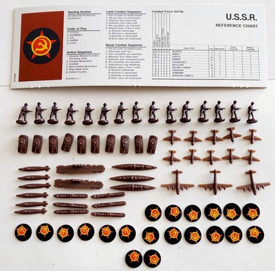 76 Axis & Allies Spring 1942 Board Game Replacement Parts Pieces USSR Russia