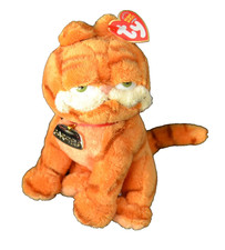 Vintage TY Beanie Baby Garfield The Cat Movie 2004 Plush 7" Toy Stuffed Animal