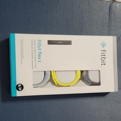 Fitbit Flex 2 Classic Accessory Band 3-Pack Gray Yellow Black Water Resistant