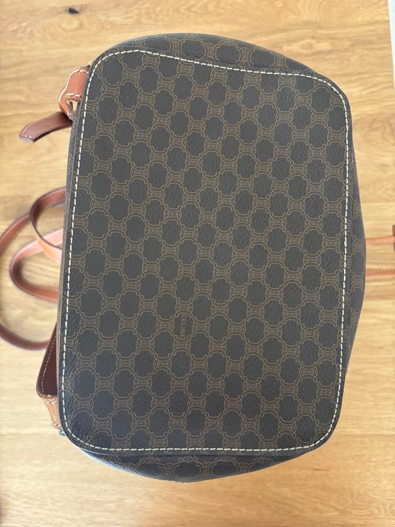 Celine Brown Leather Drawstring Mini Backpack Mac… - image 13