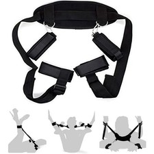 BDSM Bondage Kit Restraint Strap Hand  Ankle Cuffs Open Leg Sex Toys for Couple