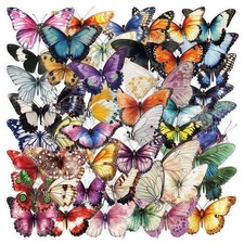 50PCS Colorful Butterfly Graffiti Stickers Scrapbooking Collage Material Decorat