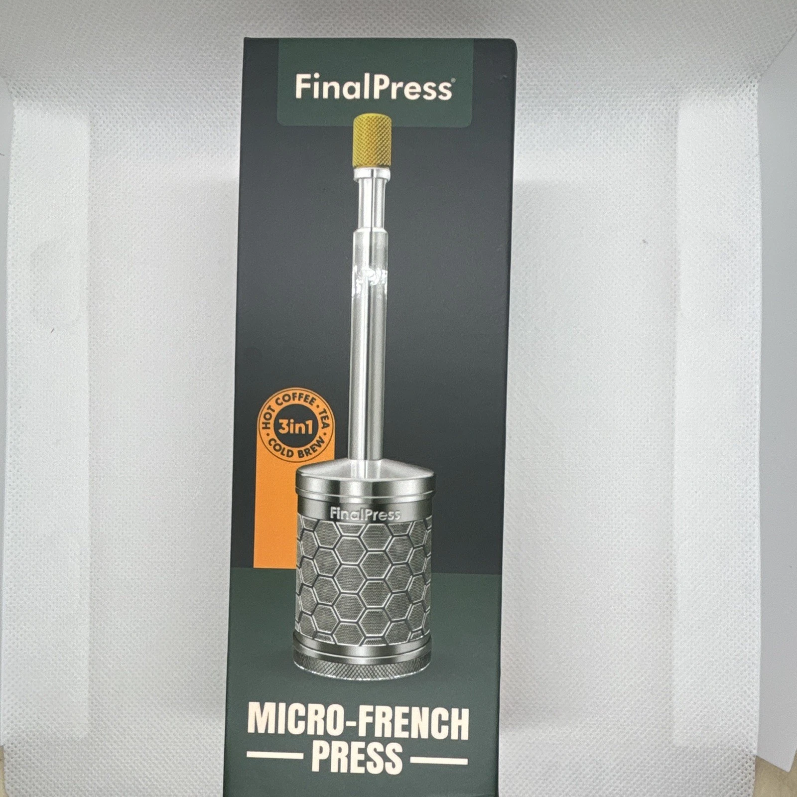 FinalPress Micro-French Press Stainless Steel Portable Hot/Cold Brew Tea
Opens in a new window or ta