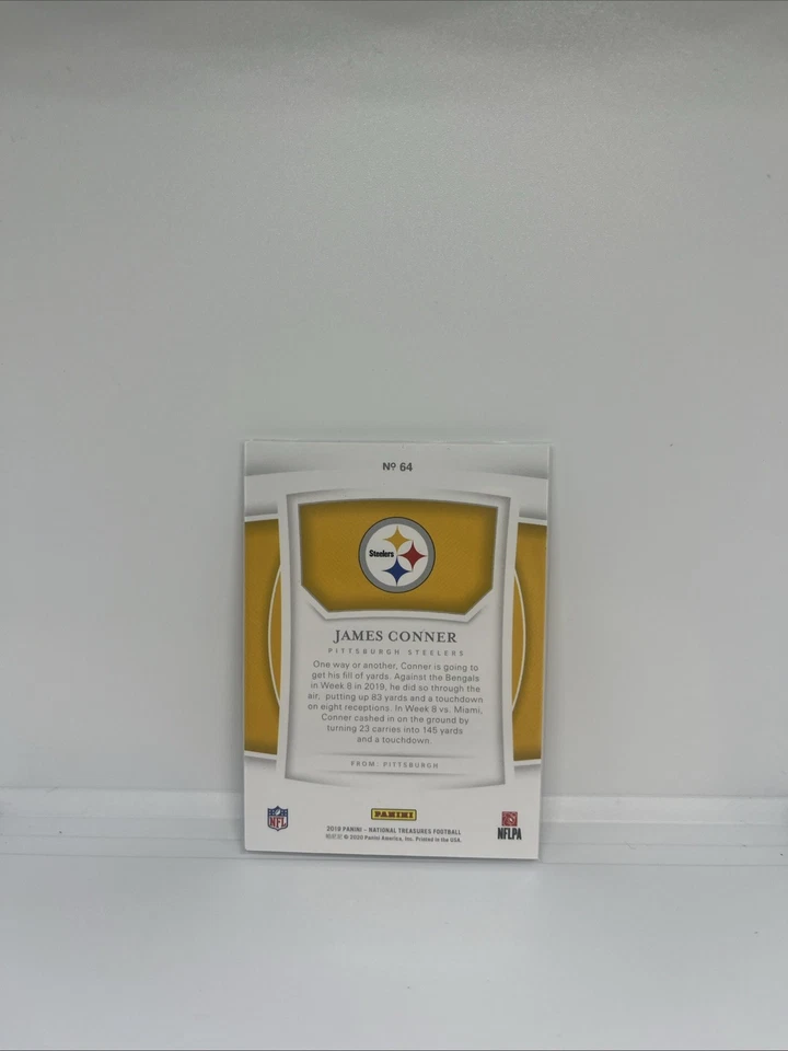 2019 Panini National Treasures - James Conner #64 Gold /35 - Image 2 of 2