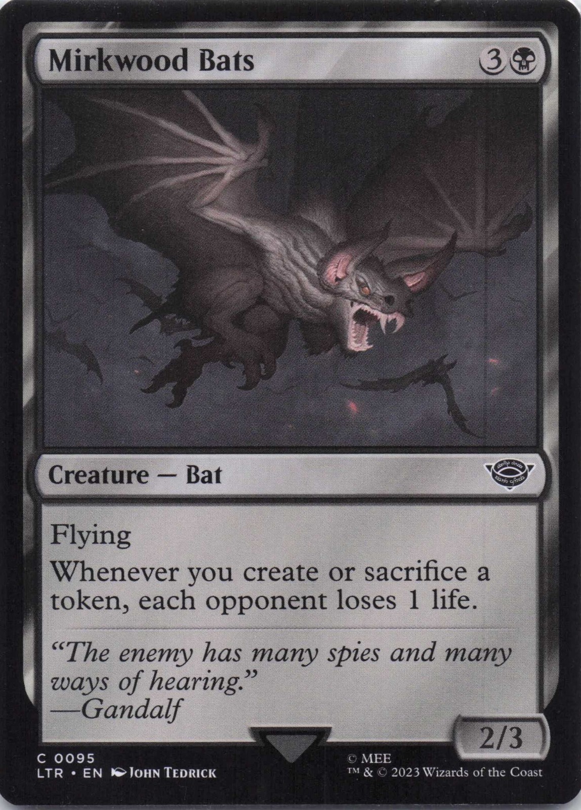 Mirkwood Bats Lord of The Rings Regular Common #95 NM MTG