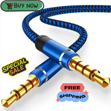 1.5m 3.5mm Male to Male Aux Audio Cable Braided Stereo Wire for Phone Car