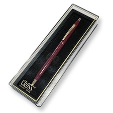Cross Century Ballpoint Pen Red  Double Banded Made In Usa New In Box  A