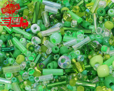 1000Pcs Mixed Glass Seed Beads for DIY Jewelry Making - Green SHIPS FREE