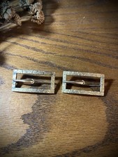 Antique Victorian unmarked gold tone set of 2...