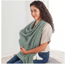 Itzy Ritzy Muslin Breastfeeding Boss Nursing Cover - Sage Green