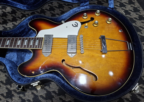 Epiphone Casino Vintage Sunburst 1988 Made In Japan Pre-Elitist With Case P90s