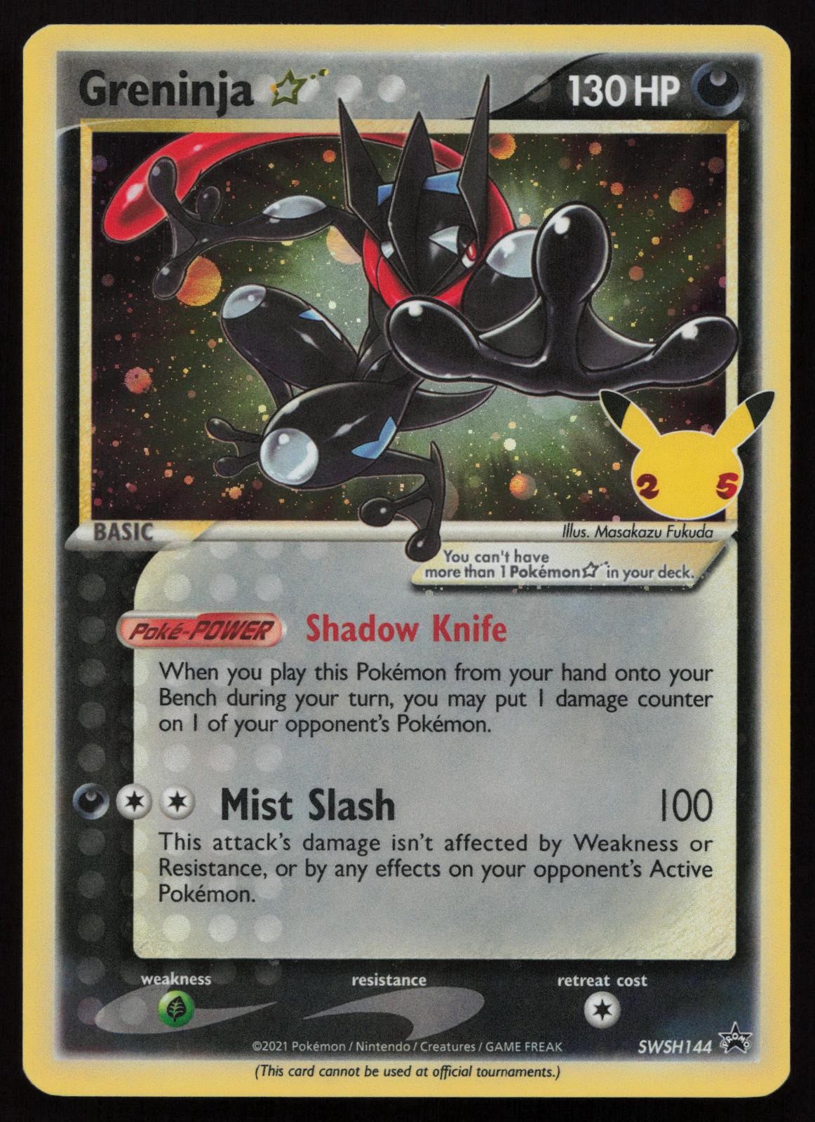 Greninja Star SWSH144 Holo Promo Sword & Shield Promo Pokemon English NM