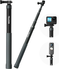 TELESIN Selfie Stick Long Pole Invisible for GoPro 120cm/47.2in , Carbon Fiber