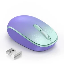 TECKNET Wireless Mouse, 2.4G Quiet Computer Mouse with USB Receiver, 4 Button...
