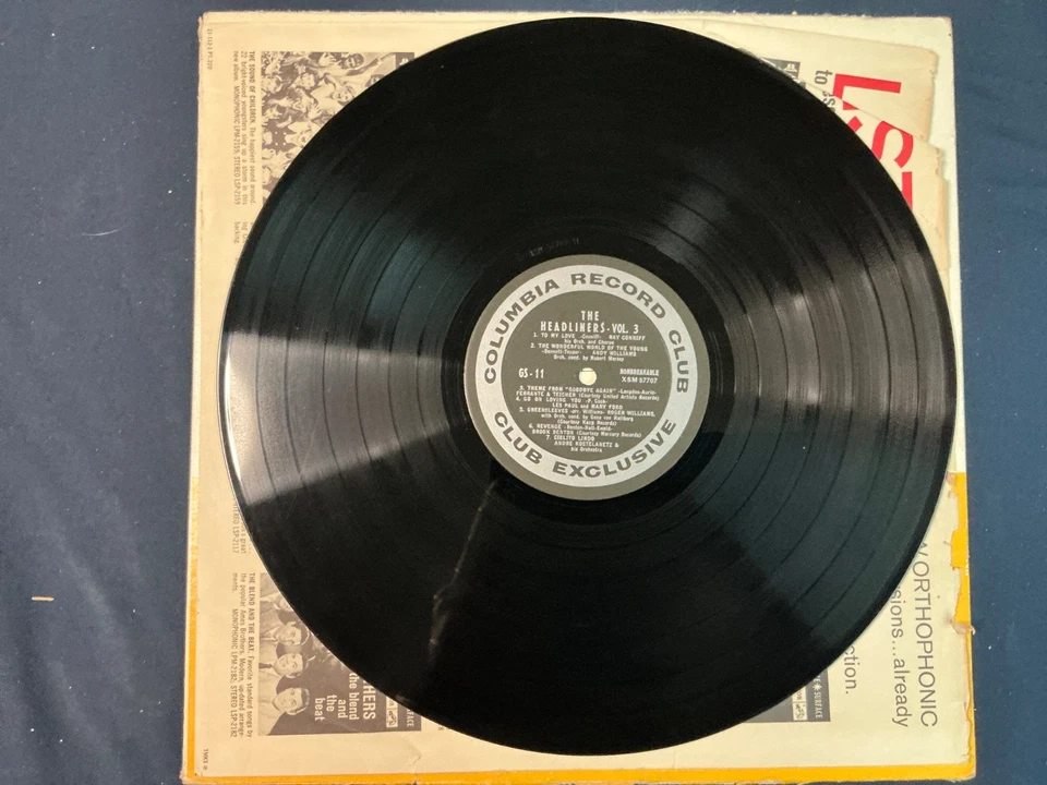 The Headliners, Volume 3 (Vinyl, 1962) Columbia Record Club GS-11 Foto 4 de 4