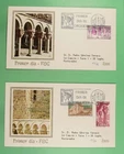 DR WHO 1975 SPAIN 2 FDC LANDMARK ARCHITECTURE COMBO R49155