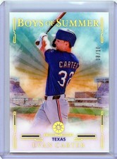 2025  Panini Boys Of Summer Evan Carter /10 Gold Texas Rangers