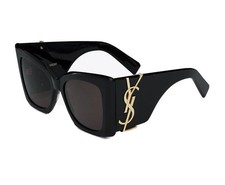 Saint Laurent SL M119 BLAZE-001 Black Gold YSL LOGO Cat Eye Sunglasses