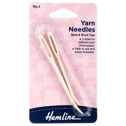 Hemline Yarn Needles With Bent & Blunt Tips - Plastic (Pack of 2) - 5 Packs