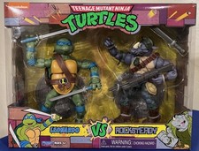 Playmates '21 Teenage Mutant Ninja Turtles Leonardo vs Rocksteady Cartoon 6  Fig