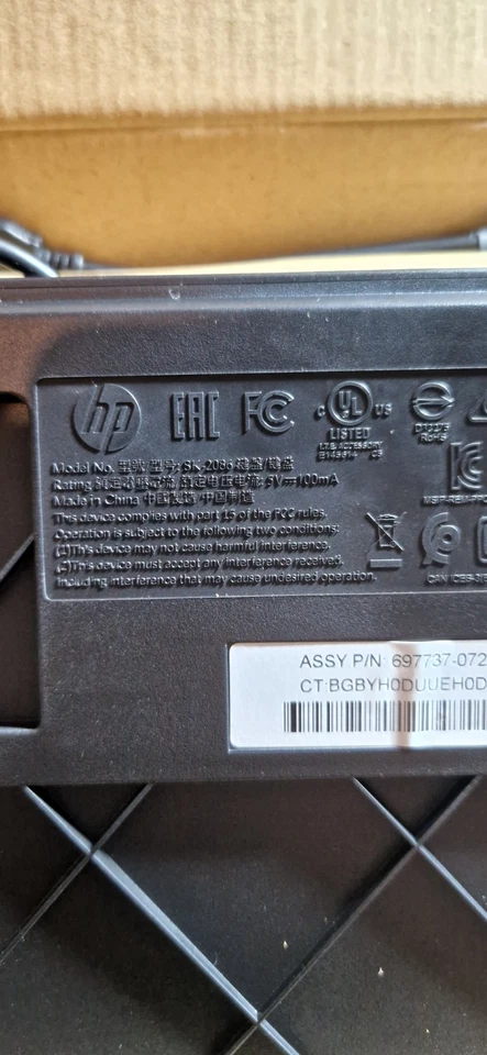 Teclado ORIGINAL PC HP SK-2086 Negro USB – Diseño Español (Ñ) - Imagen 4 de 4