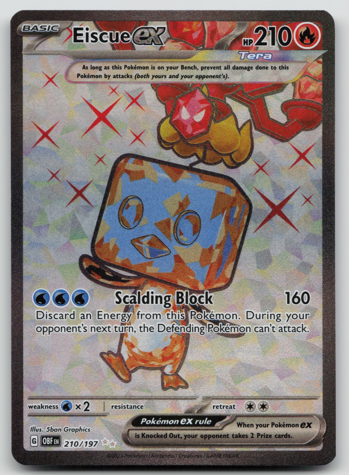 SV3: Ruler of the Black Flame #121/108 Eiscue ex