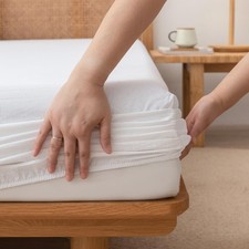 Fitted Sheet Only 100 Washed Cotton Linen Feel Easily Fits Deep Pockets up to